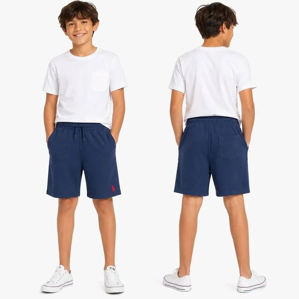 Polo Ralph Lauren Boys Navy Knit Shorts L 14-16